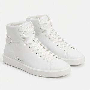 EVERLANE The ReLeather Court Sneaker High Top White Off-White Size 7 Minimalist